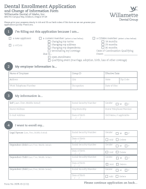 Dental Enrollment Application