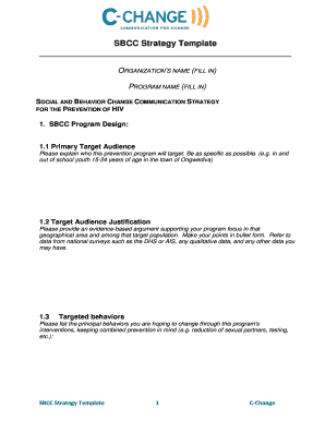 SBCC Strategy Template