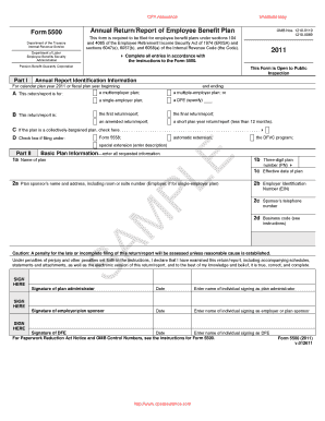 Form 5500 Annual Return/Report of Employee Benefit Plan