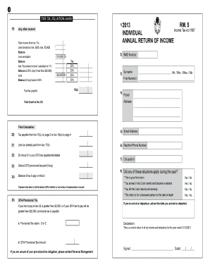 Cook Islands Individual Income Tax Return