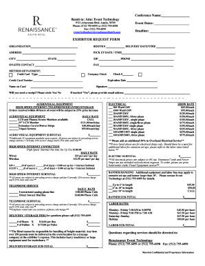 Exhibitor Request Form