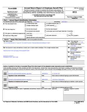 Form 5500 Annual Return/Report of Employee Benefit Plan