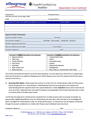 Dependent Care Contract