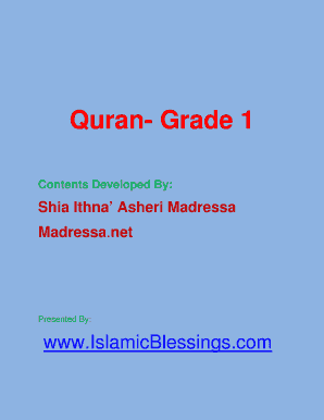 Quran Grade 1 Syllabus