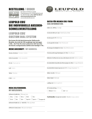 Bestellung für Leupold CDS