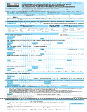 HDFC Mutual Fund Application Form