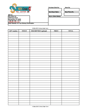 Purchase Order Form