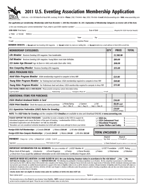 USEA Membership Application
