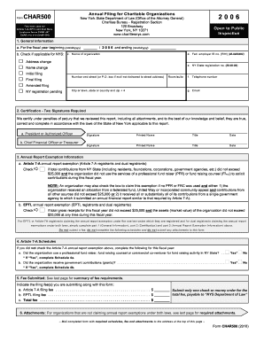 New York Charitable Organization Annual Filing Form