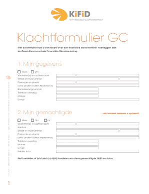 Klachtformulier GC