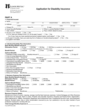 Application for Disability Insurance