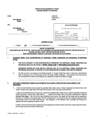 Chapter 13 Bankruptcy Plan
