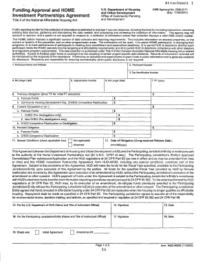 HOME Investment Partnerships Agreement