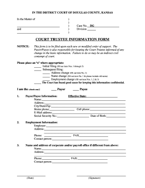 Court Trustee Information Form