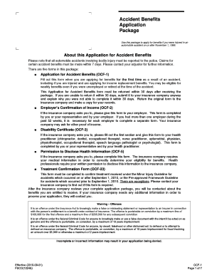 Application for Accident Benefits