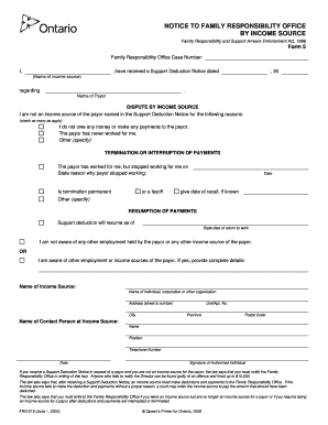 Dispute by Income Source Form