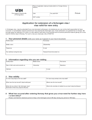 Application for Extension of a Schengen Visa