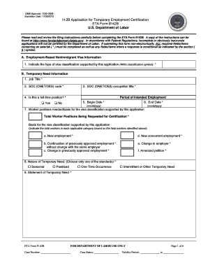 H-2B Application for Temporary Employment Certification