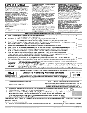 Form W-4 (2015)
