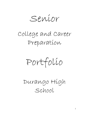 Student portfolio pdf - Senior Portfolio - Durango High School