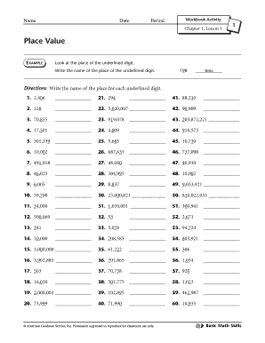 Math Workbook Activity