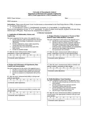FPR evaluation bformb - University of Massachusetts Amherst - ecs umass