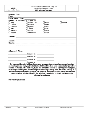 Minutes writing - pdf fo 303 form