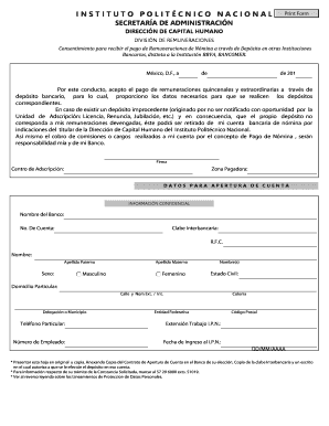 Consentimiento para recibir el pago de Remuneraciones de Nómina
