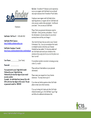 SubFinder Employee Registration Form