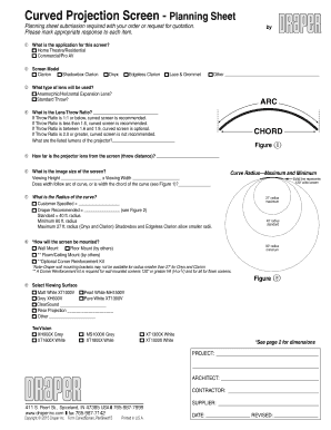 Curved Projection Screen Planning Sheet