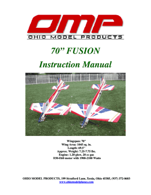 70 FUSION Instruction Manual - Ohio Model Planes