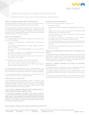 Binding Beneficiary Nomination Form