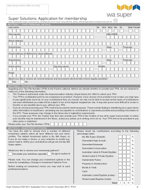 Super Solutions Membership Application Form