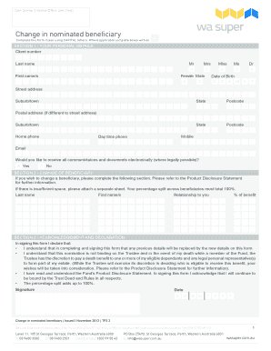 Fillable Change of Beneficiary Letter - Edit Online ...