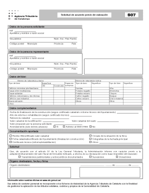 Solicitud de acuerdo previo de valoración