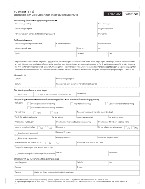 Swedish Insurance Power of Attorney