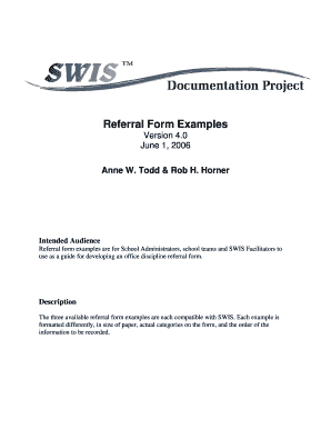 School Discipline Referral Form