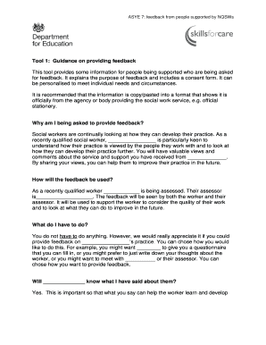 Feedback Agreement Form for Social Workers