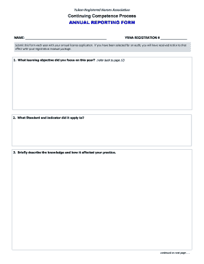Yukon Registered Nurses Annual Reporting Form