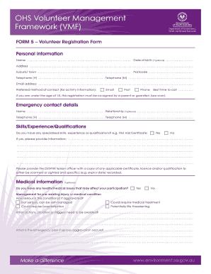Volunteer Registration Form