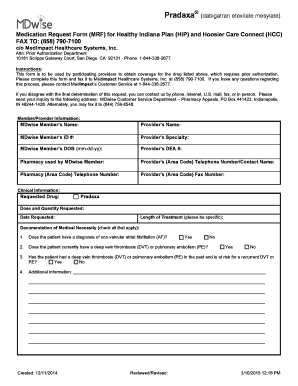 Pradaxa Medication Request Form
