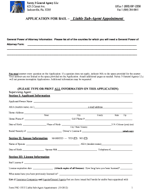 Bail Agent Application Form