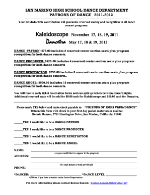 PATRONS OF DANCE 20112012 - smusd