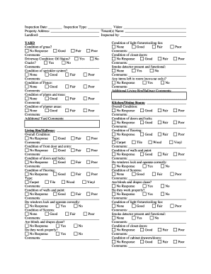 Rental Property Inspection Form