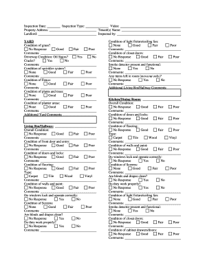 Rental Property Inspection Form