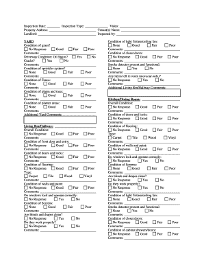 Rental Property Inspection Form