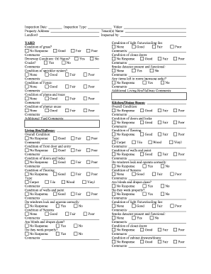 Rental Property Inspection Form