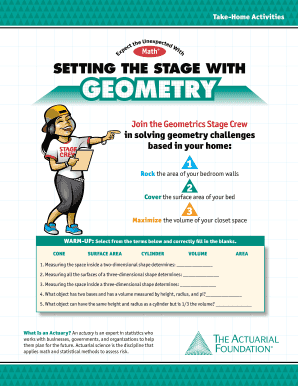 Take-Home Activity Pages - The Actuarial Foundation - actuarialfoundation
