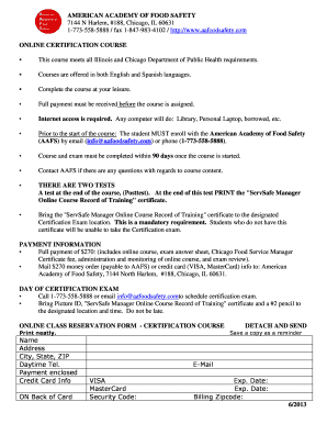 ServSafe Manager Certification Course