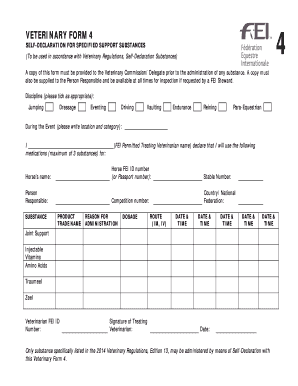Veterinary Form 4 Self-Declaration